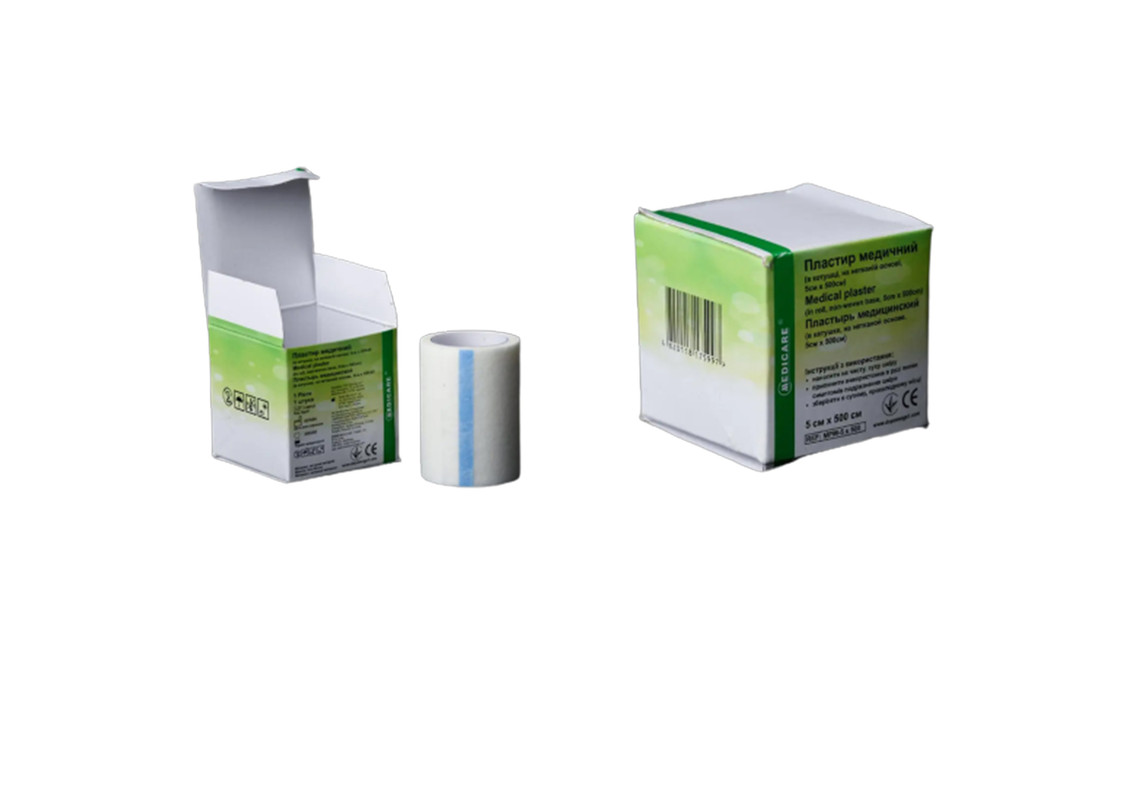 Пластир медичний "MEDICARE" (в котушці; на нетканій основі, 5см х 500см)